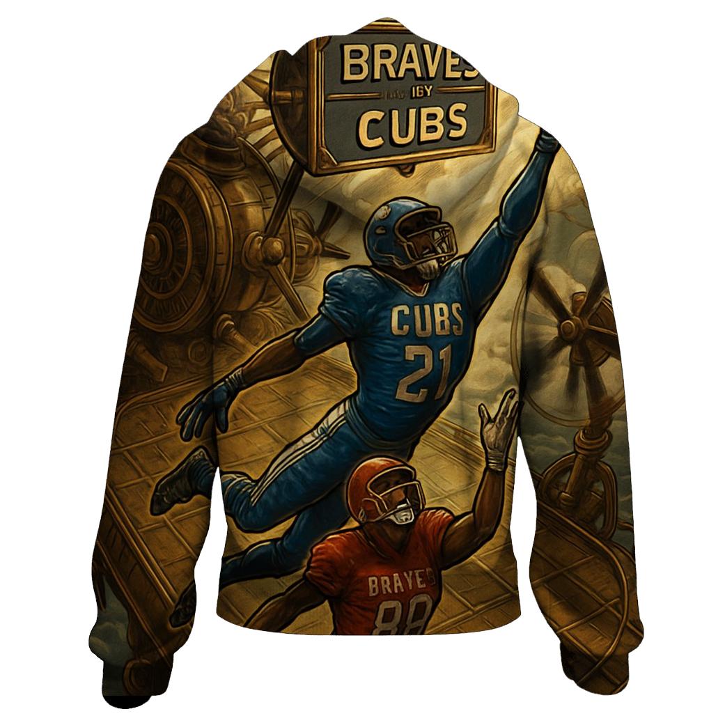 Steampunk Airship Bowl Braves Vs Cubs printed hoodies