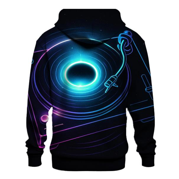 Neon Turntable Portal zip-up hoodies