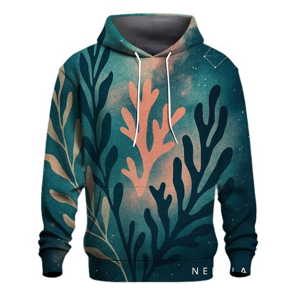 Deep Sea Nebula Botanical Collage pullover hoodies