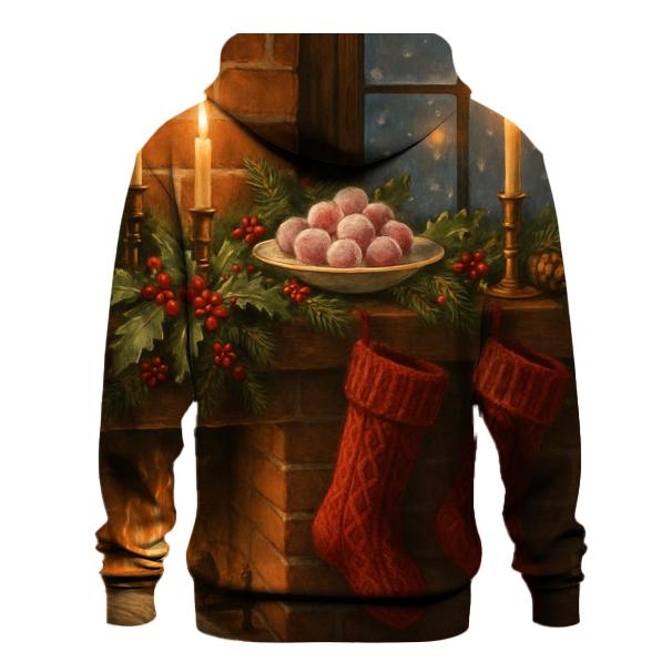 Candlelit Mantel Under Evergreen Snow hoodie styles