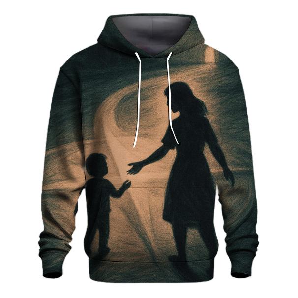 The Compass Of Her Heart That Always Points Home embroidered hoodies