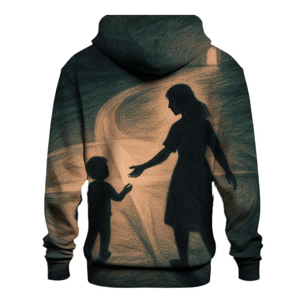 The Compass Of Her Heart That Always Points Home embroidered hoodies