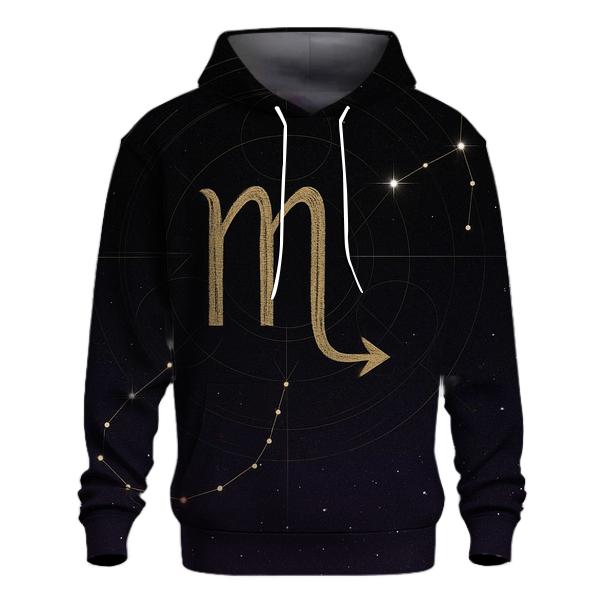 Scorpio J Tail Constellation Sigil pullover hoodies