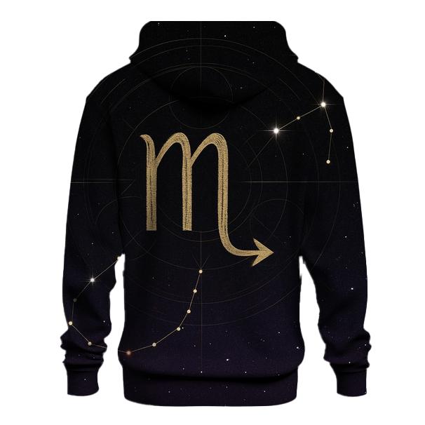 Scorpio J Tail Constellation Sigil pullover hoodies