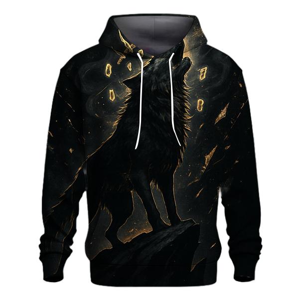 Obsidian Gold Bone Crown Howl lightweight hoodies
