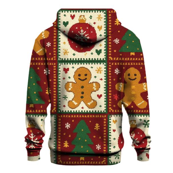 Gingerbread Ornament Patchwork Parade Design custom hoodies