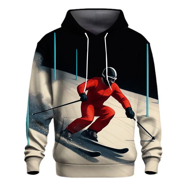 Lunar Powder Ski Slalom embroidered hoodies