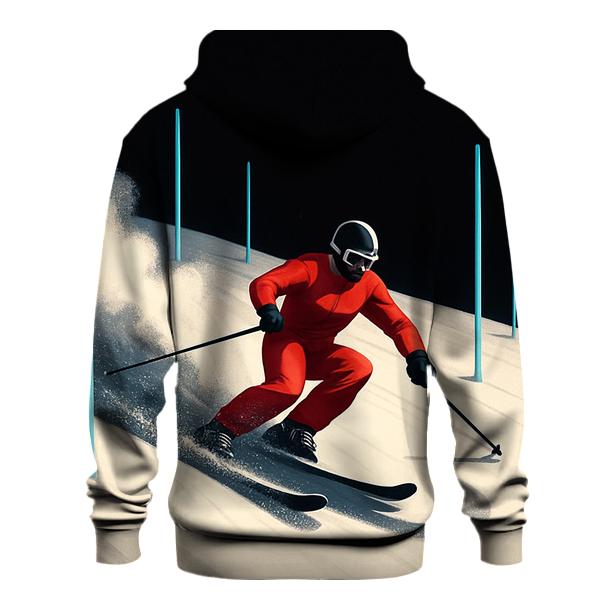 Lunar Powder Ski Slalom embroidered hoodies