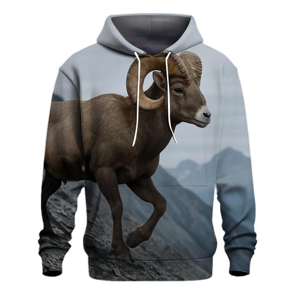 Scree Traverse Bighorn Ram graphic hoodies