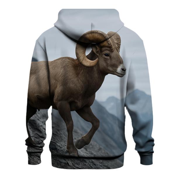 Scree Traverse Bighorn Ram graphic hoodies