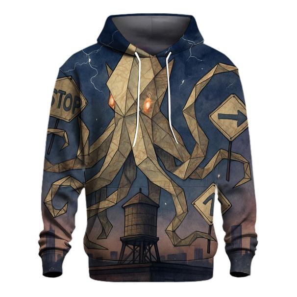 Origami Kraken Skyline premium hoodies