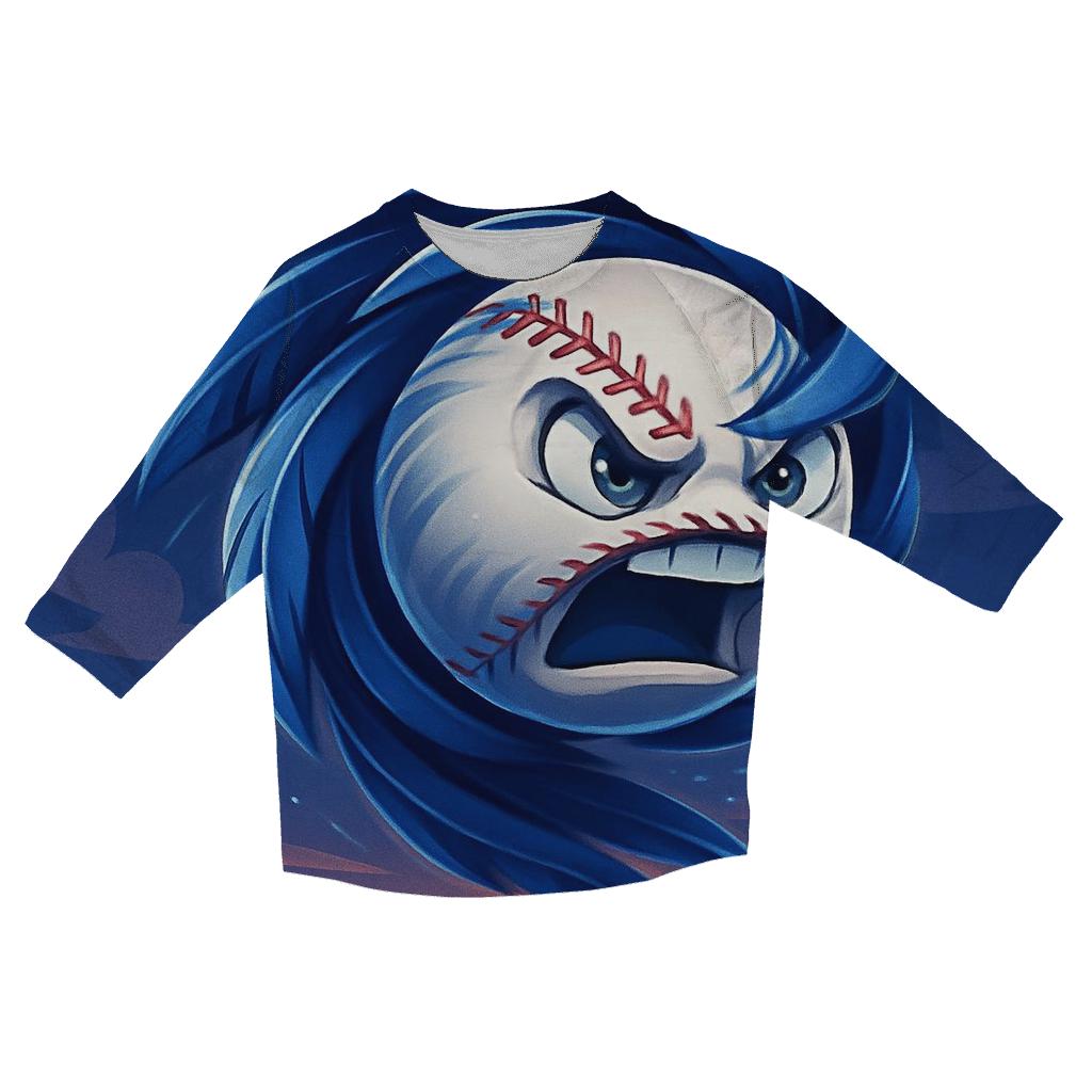 Feathered Fastball In Blue Jays Twilight cotton quarter sleeve shirts