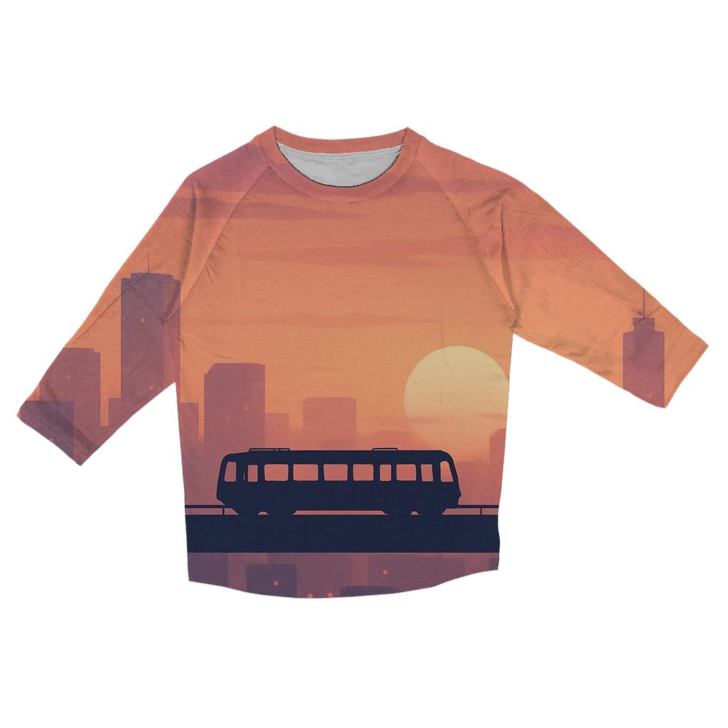 Skyline Afterglow Tramline custom 3/4 sleeve shirts