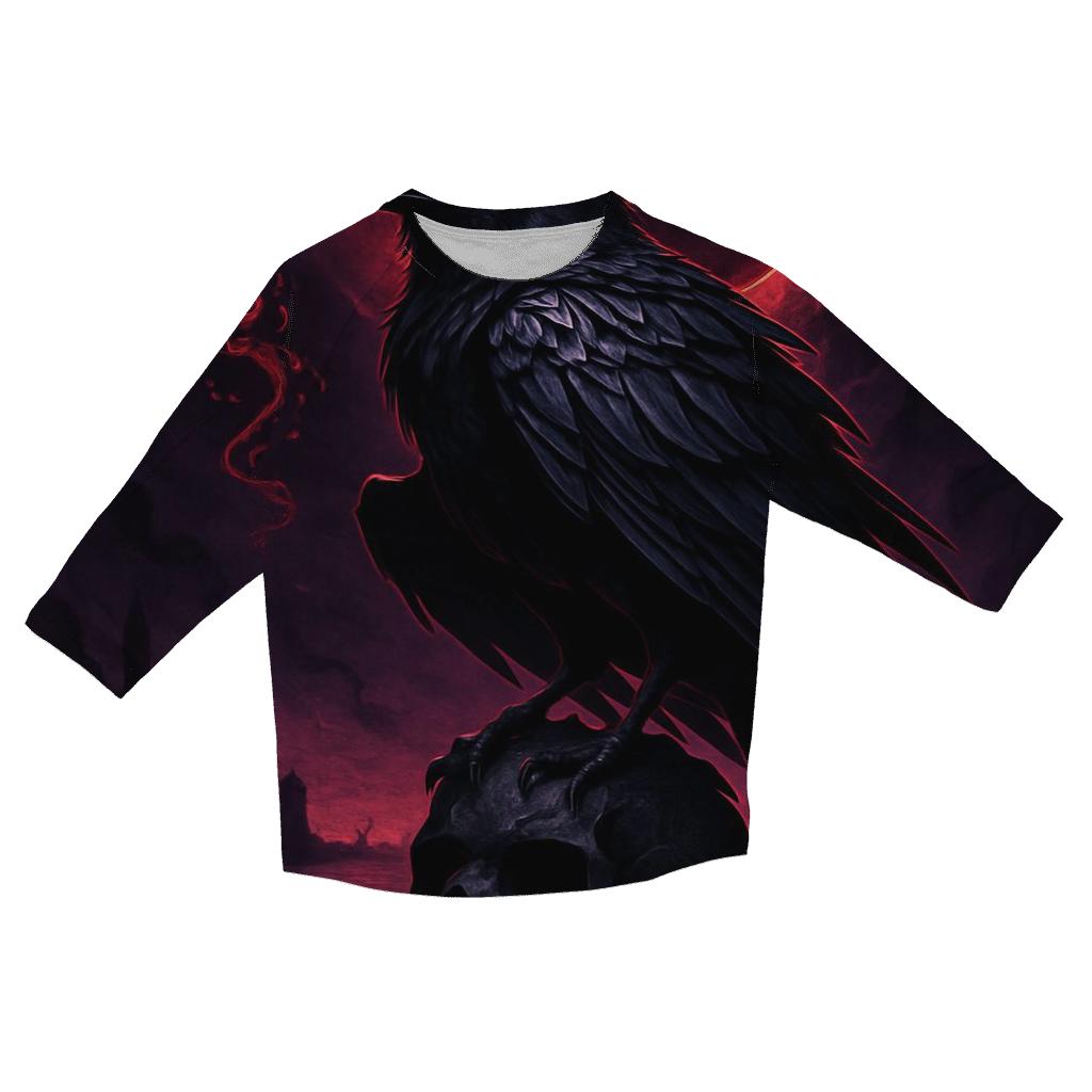 Raven Warden Of The Blood Eclipse designer 3/4 sleeve blouses