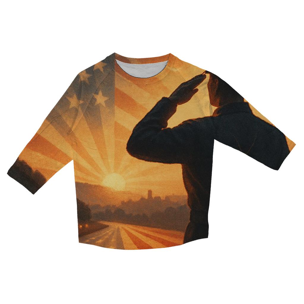 Homecoming Salute In The Flag Light personalized 3/4 sleeve tees