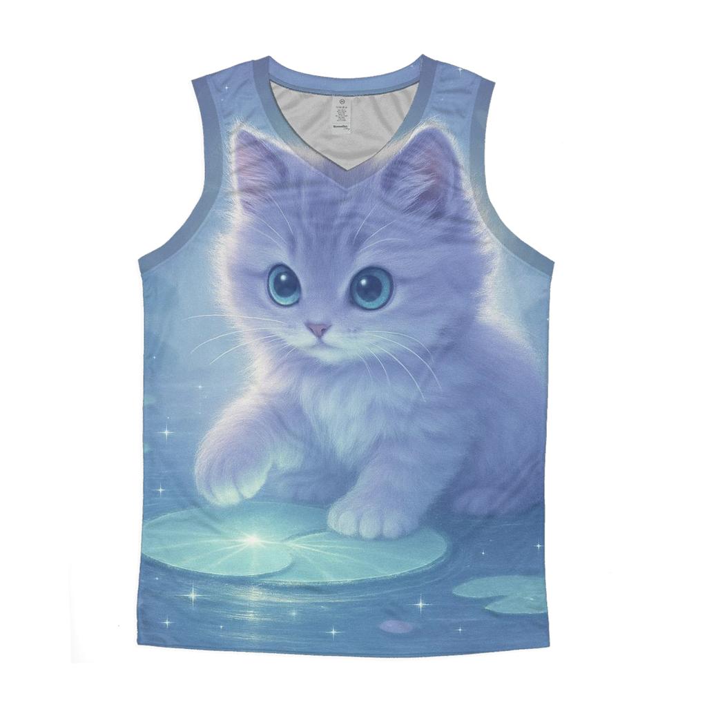 Moonlit Purrlily Lagoon designer workout tanks