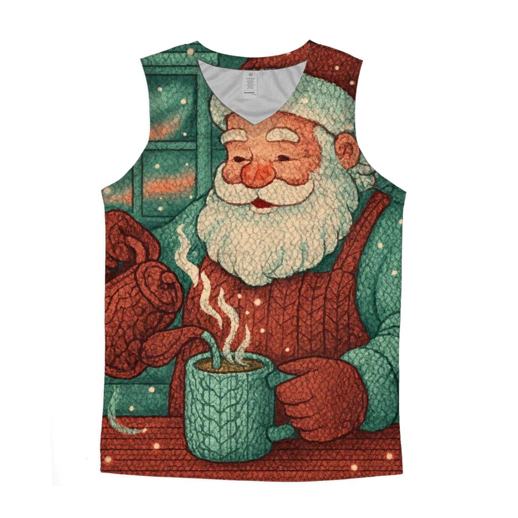 Aurora Cocoa Cabin Santa custom tank tops