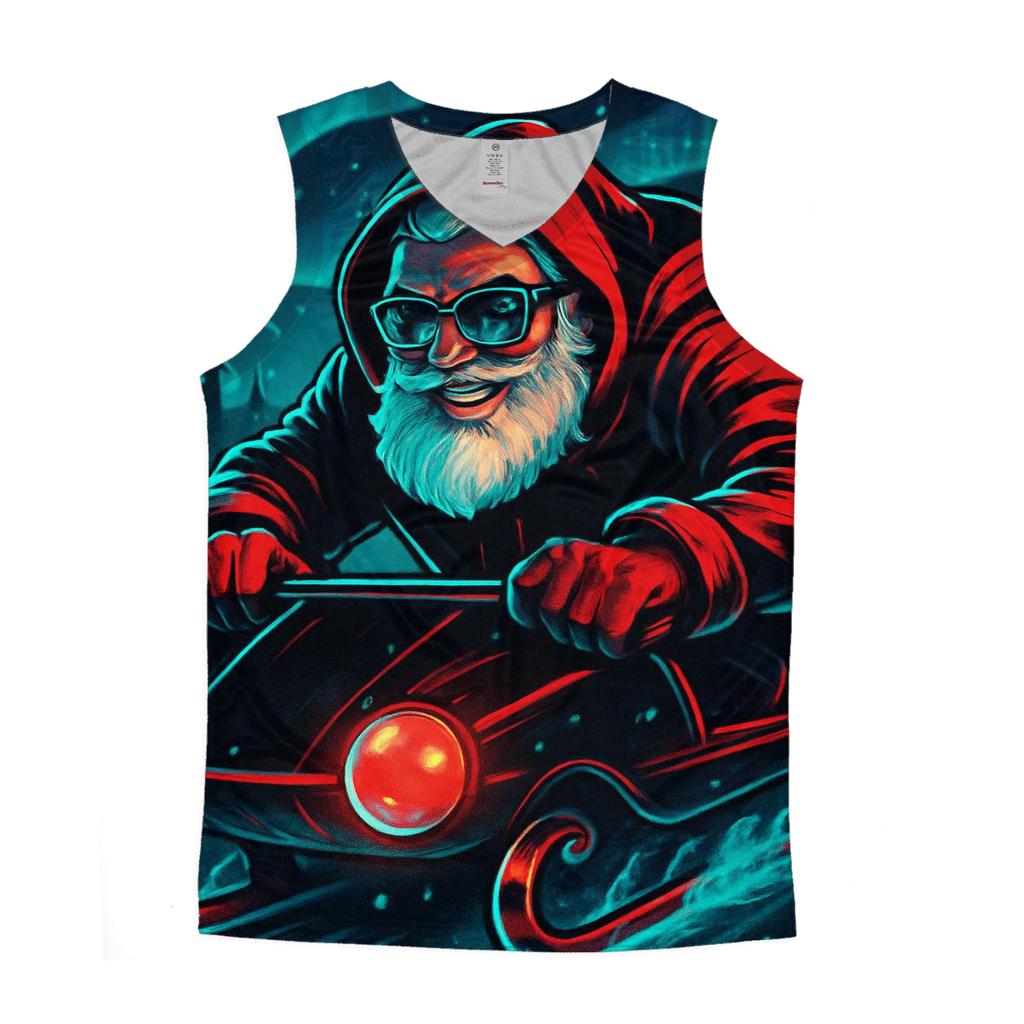 Neon Aurora Street Santa casual summer tank tops