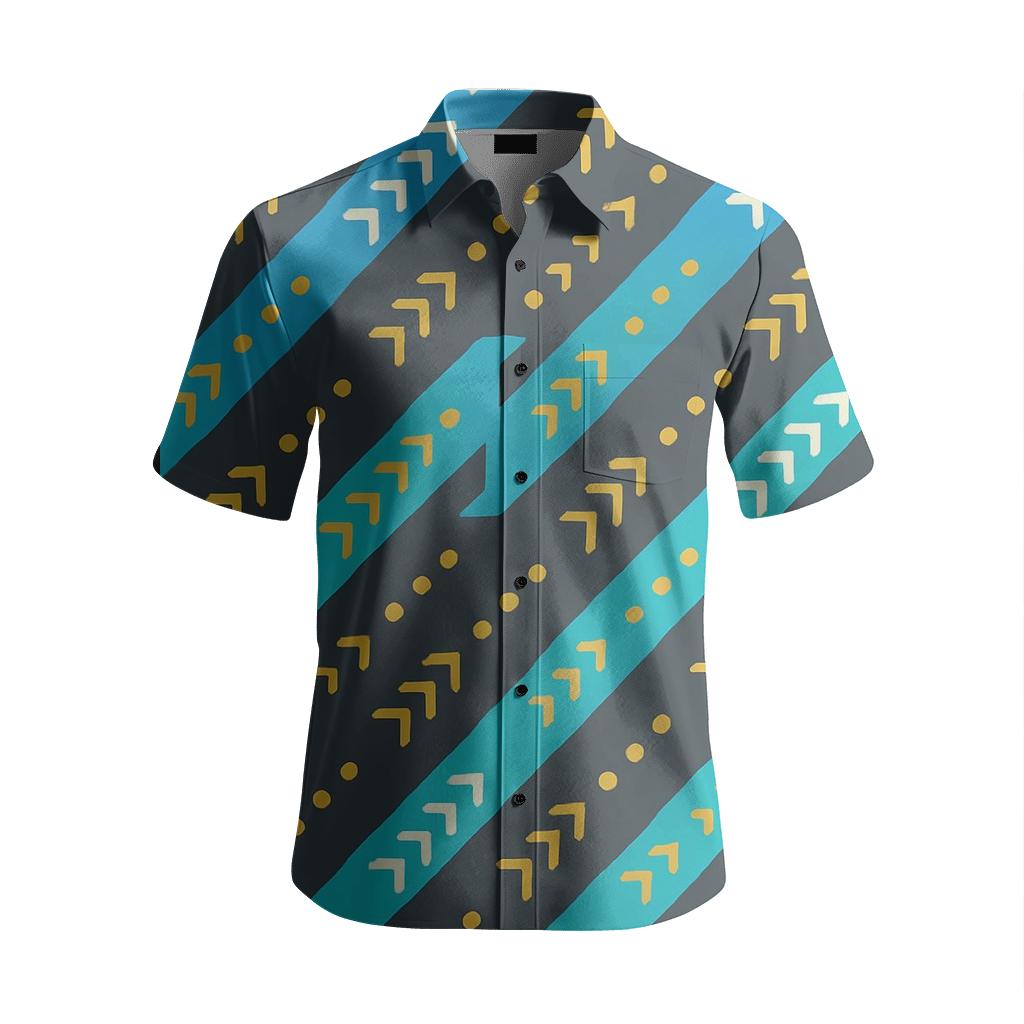 Meteor Trail Geometric Stripe Repeat designer stitched shirts