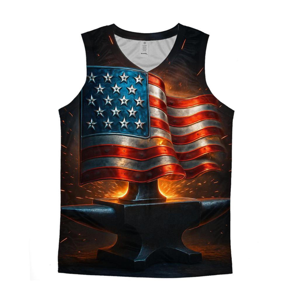 Forge Bright Banner trendy fitted tank tops