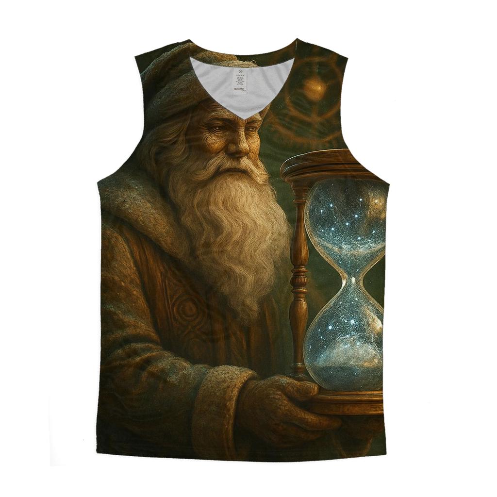Frosted Workshop Timekeeper Santa custom tank tops