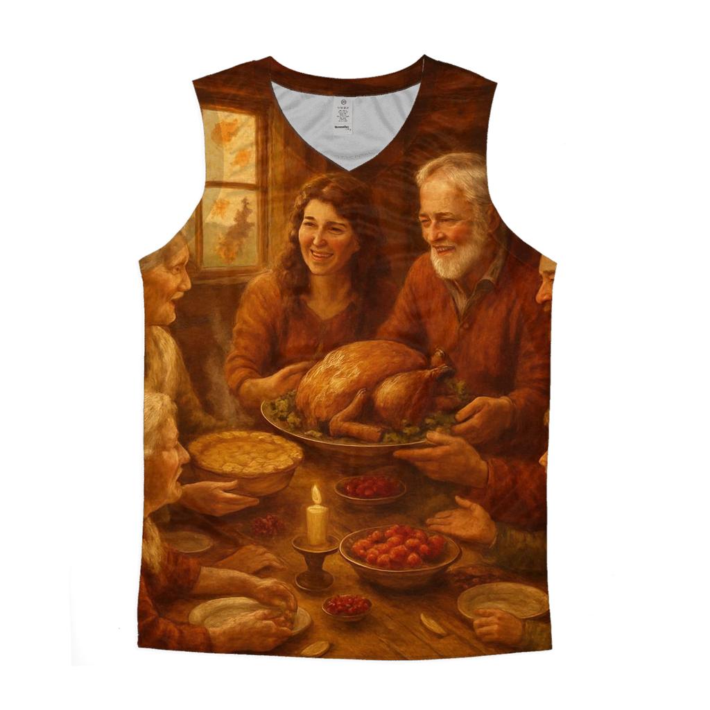 Candlelit Gratitude Cabin Feast cotton sleeveless tops