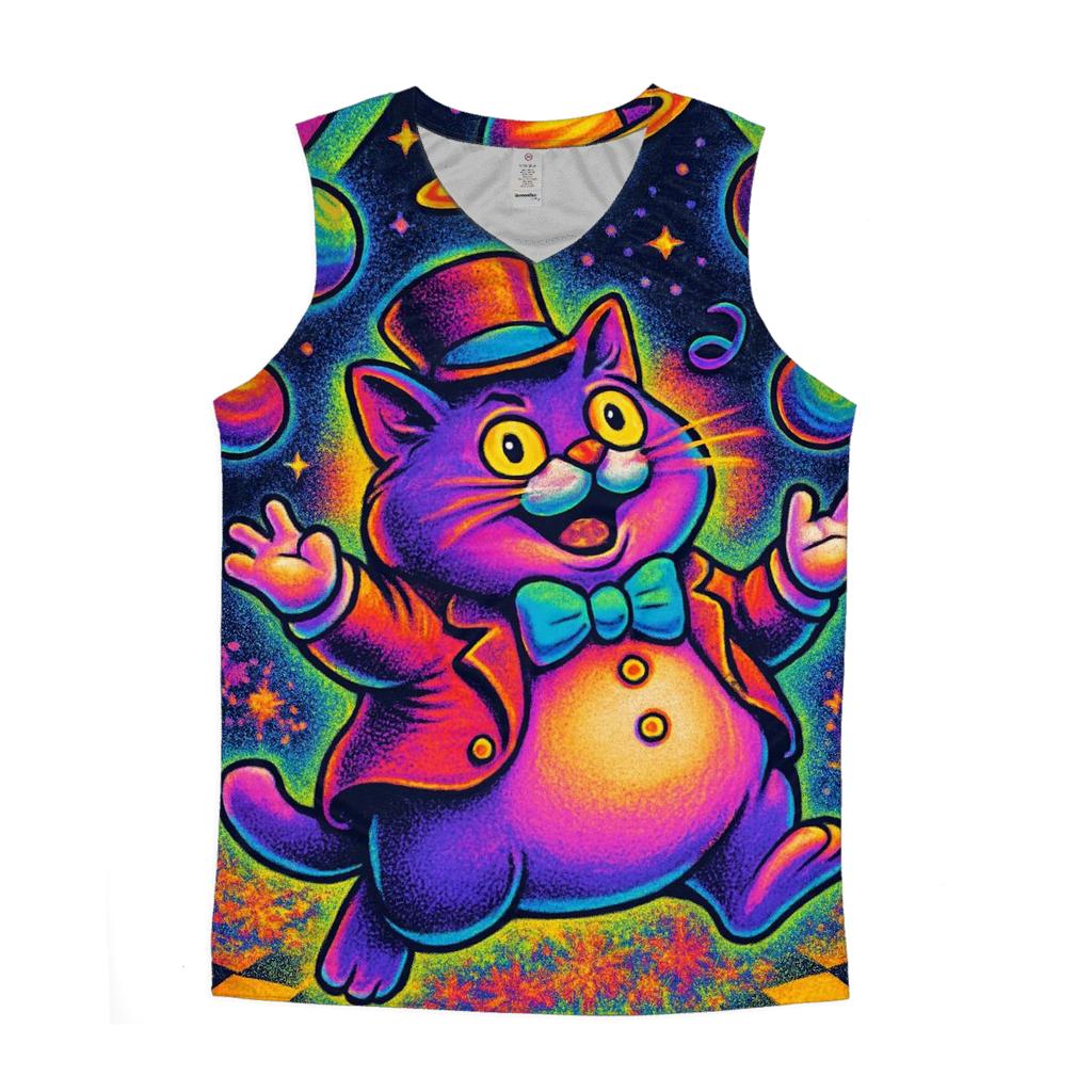 Carnival Cat Juggler Of Planets cotton sleeveless tops