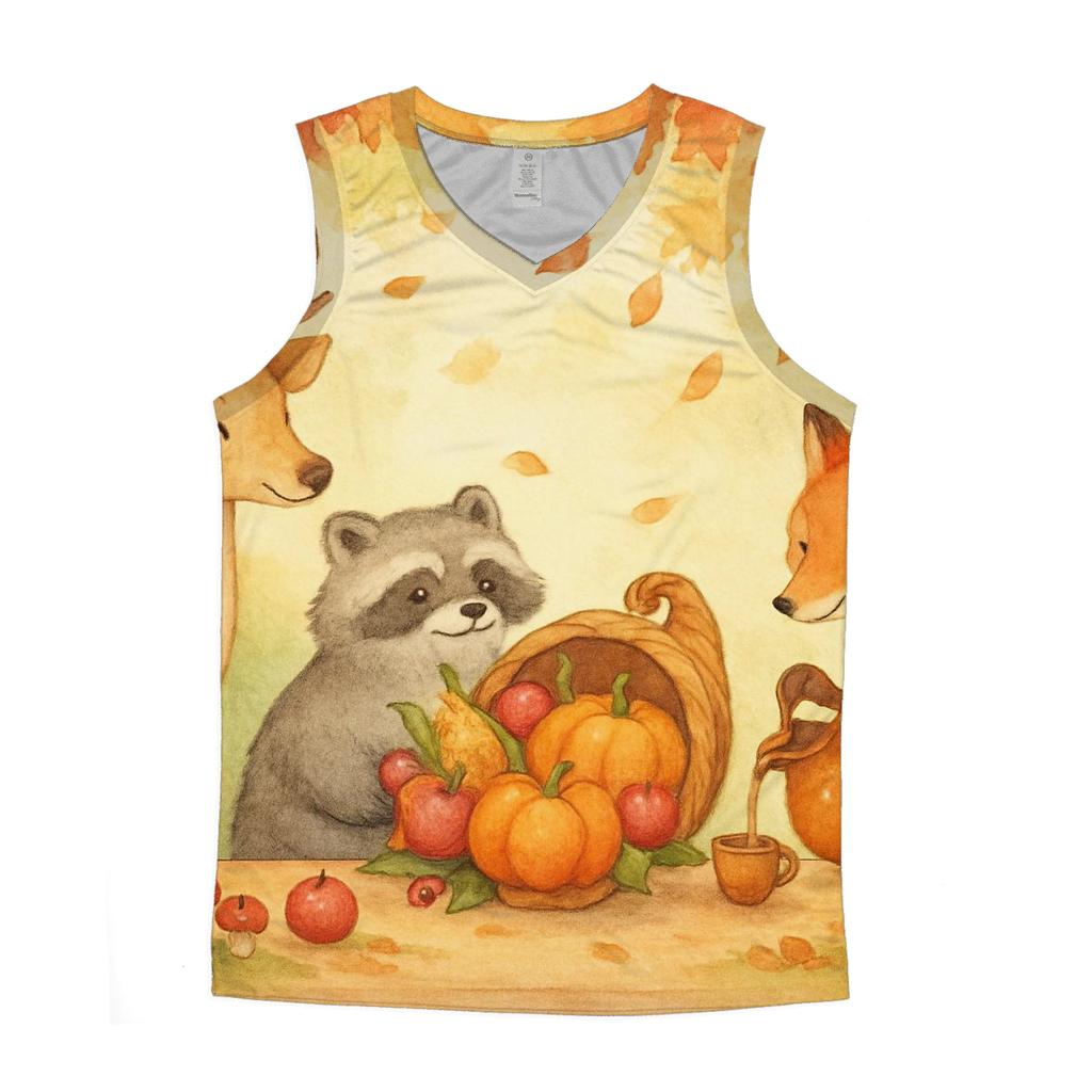 Woodland Banquet Under The Maple Arch graphic print tank tops