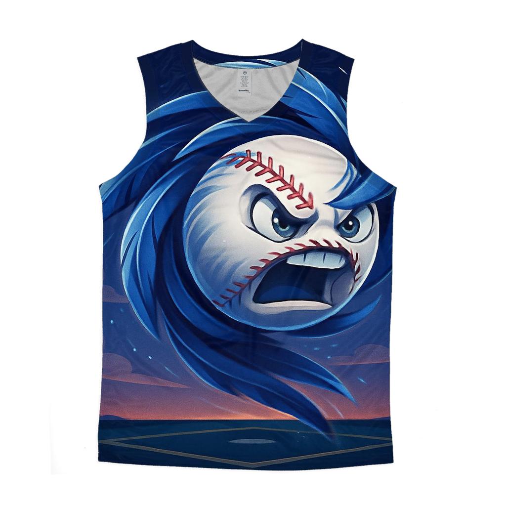 Feathered Fastball In Blue Jays Twilight custom tank tops