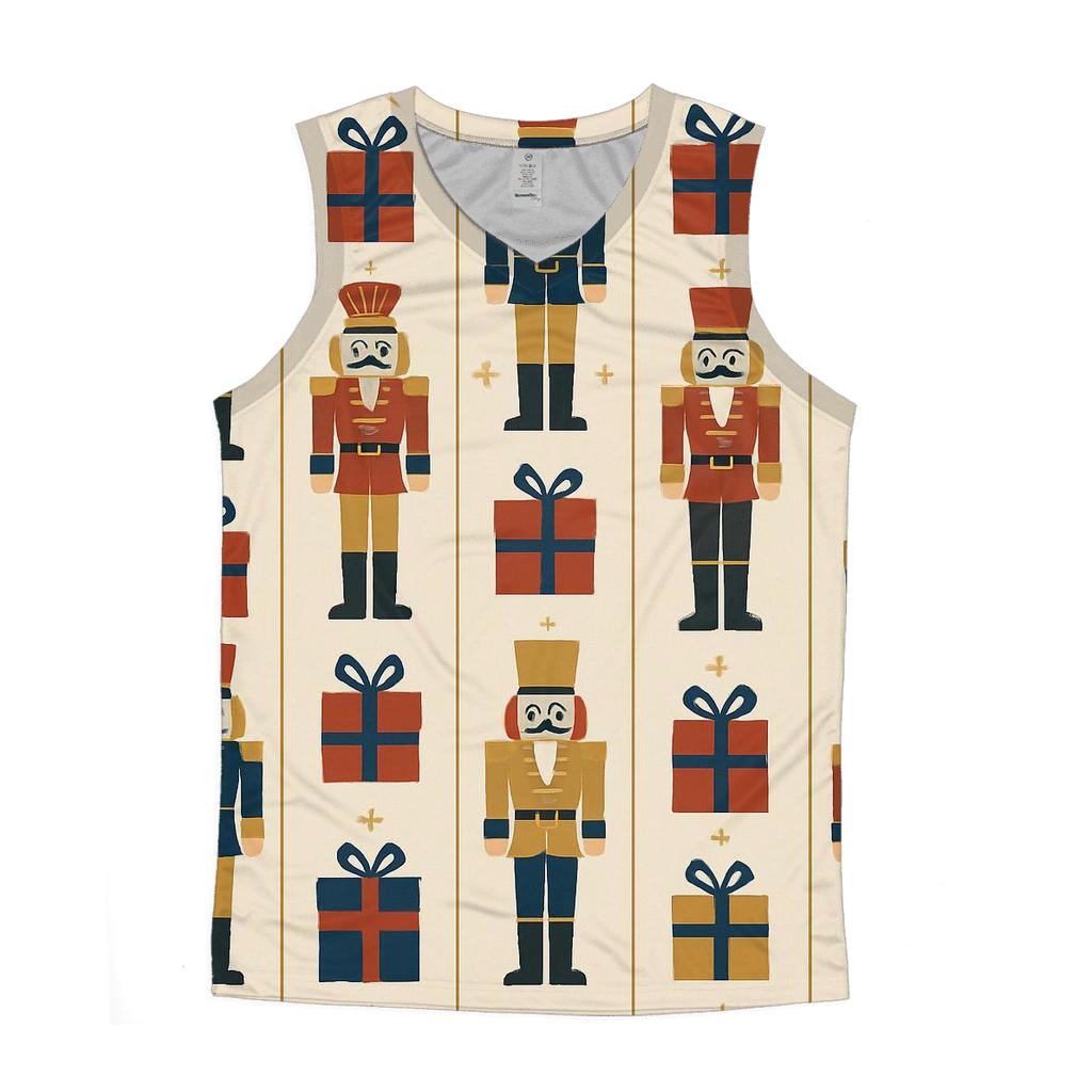 Nutcracker Parade Stripe Grid sports performance tank tops