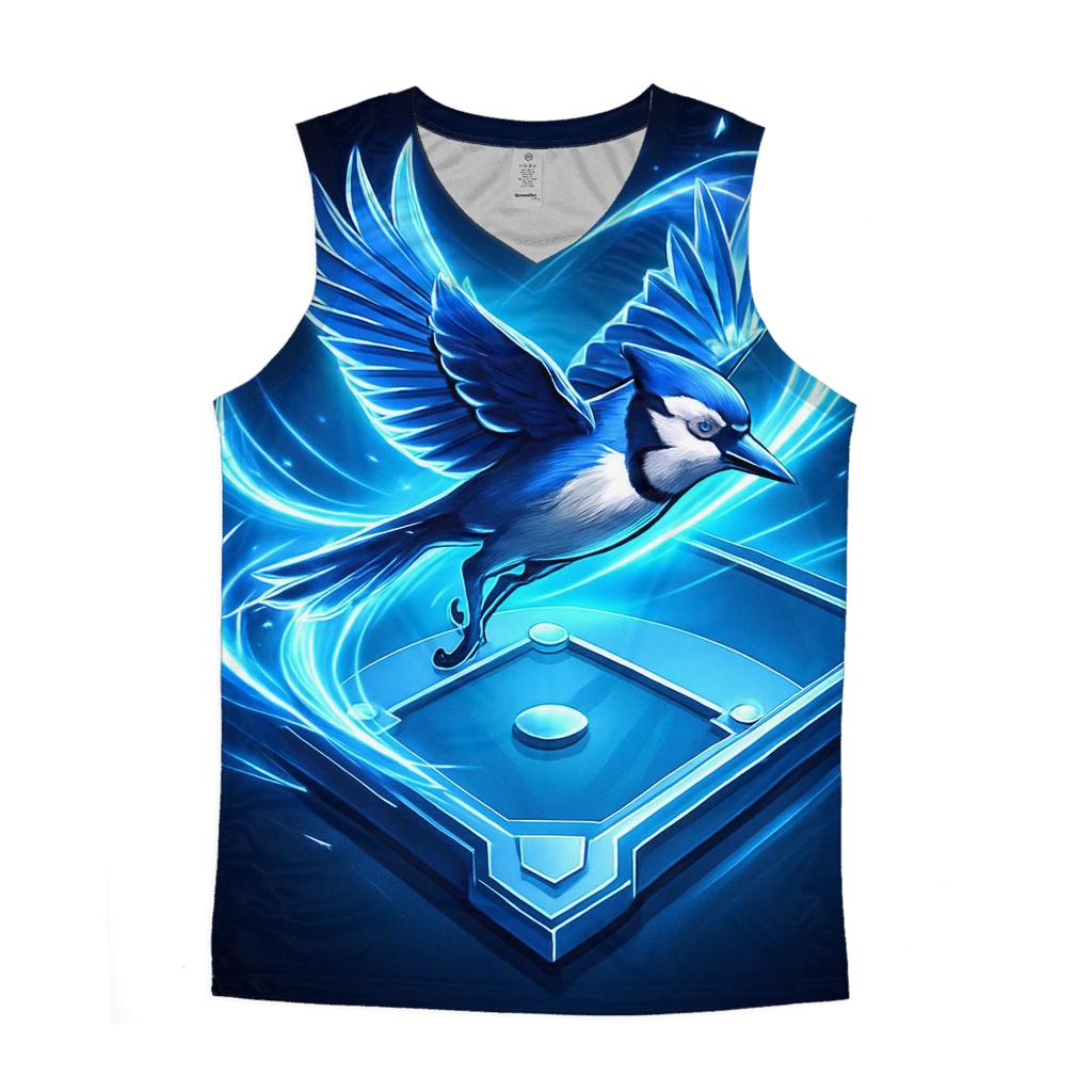 Diamond Pulse Blue Jays Lightburst casual summer tank tops