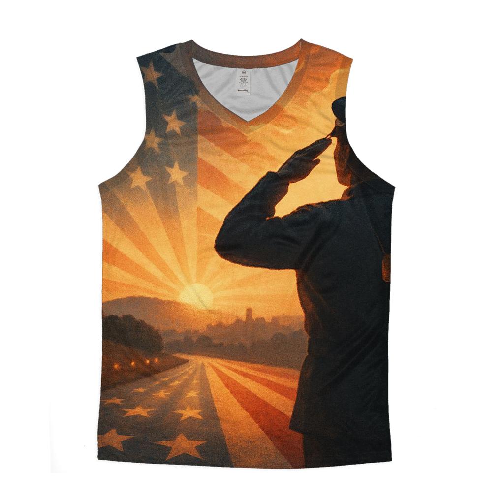 Homecoming Salute In The Flag Light sports performance tank tops