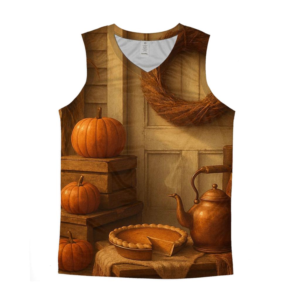 Harvest Wreath Porch Welcome Still Life stylish racerback tanks