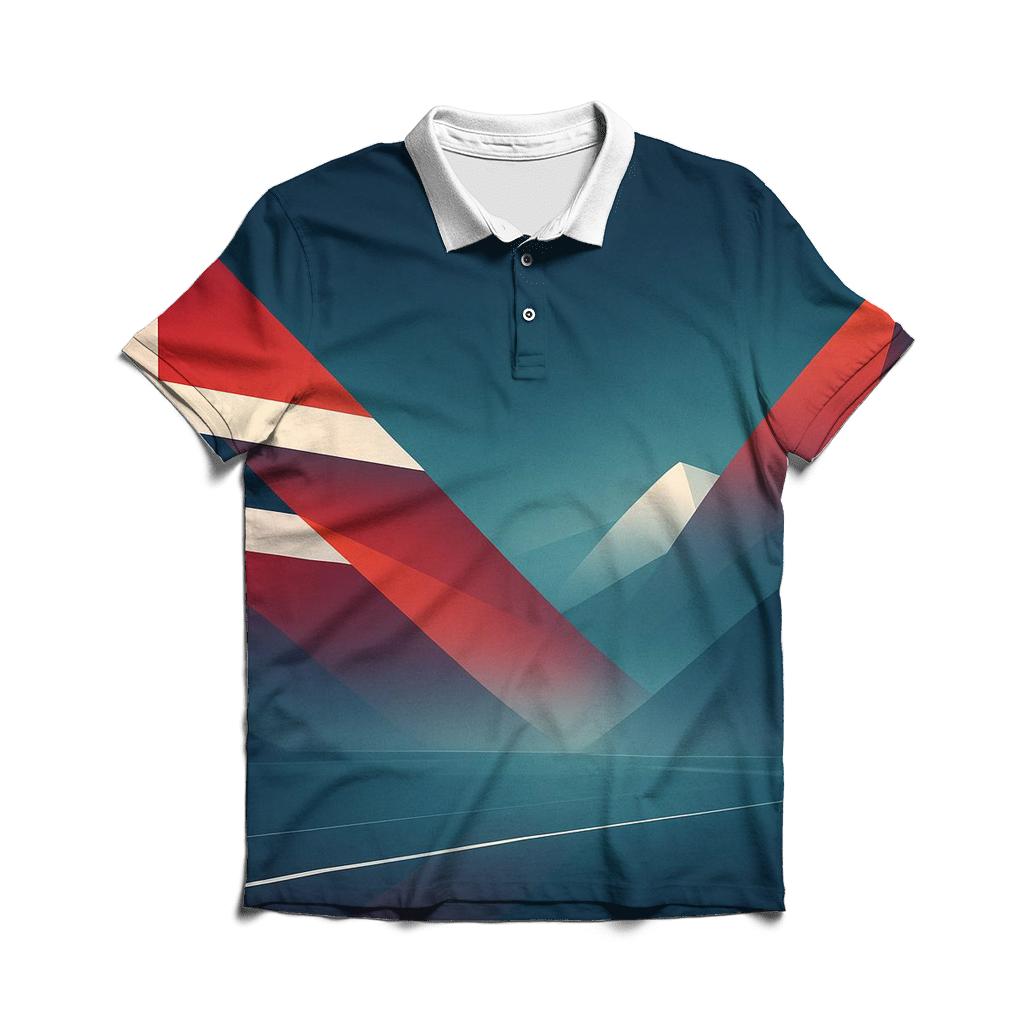 Aurora Fjord Flagscape Norway personalized polo shirts
