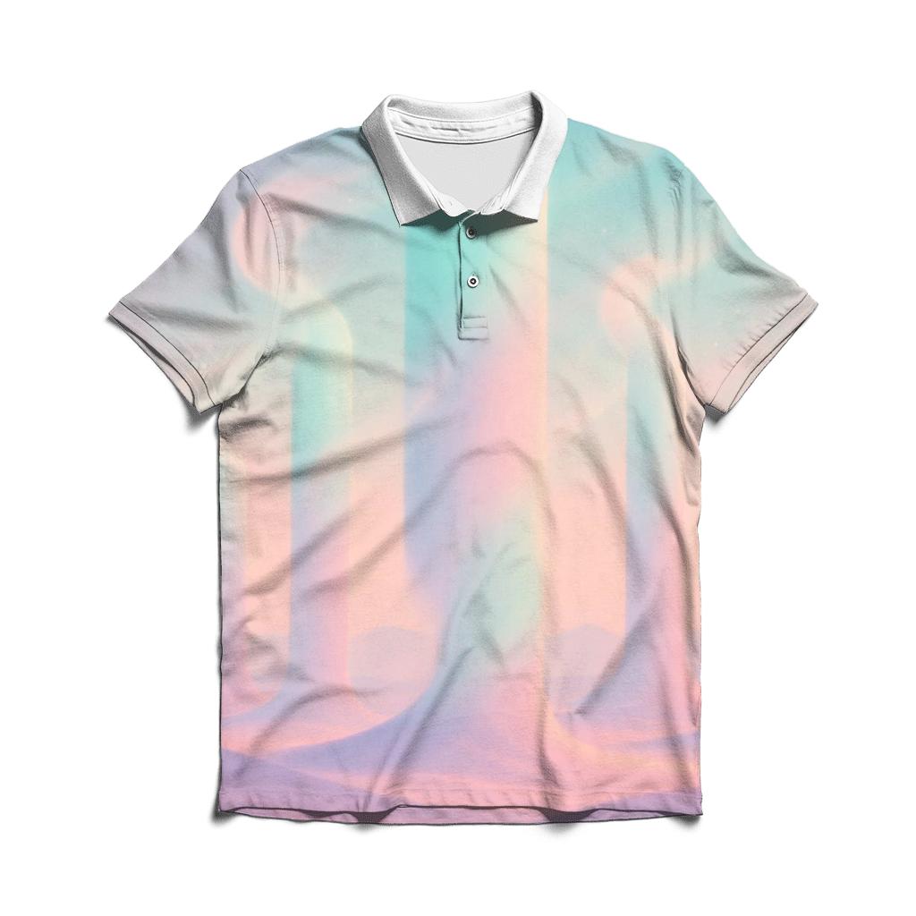 Pastel Mirage Monoliths casual sports polo shirts