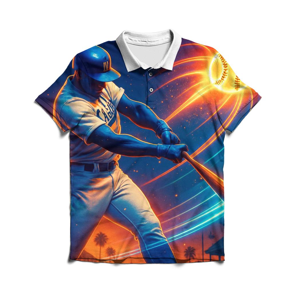 Sunset Seamstorm Batter Clash branded logo polo shirts