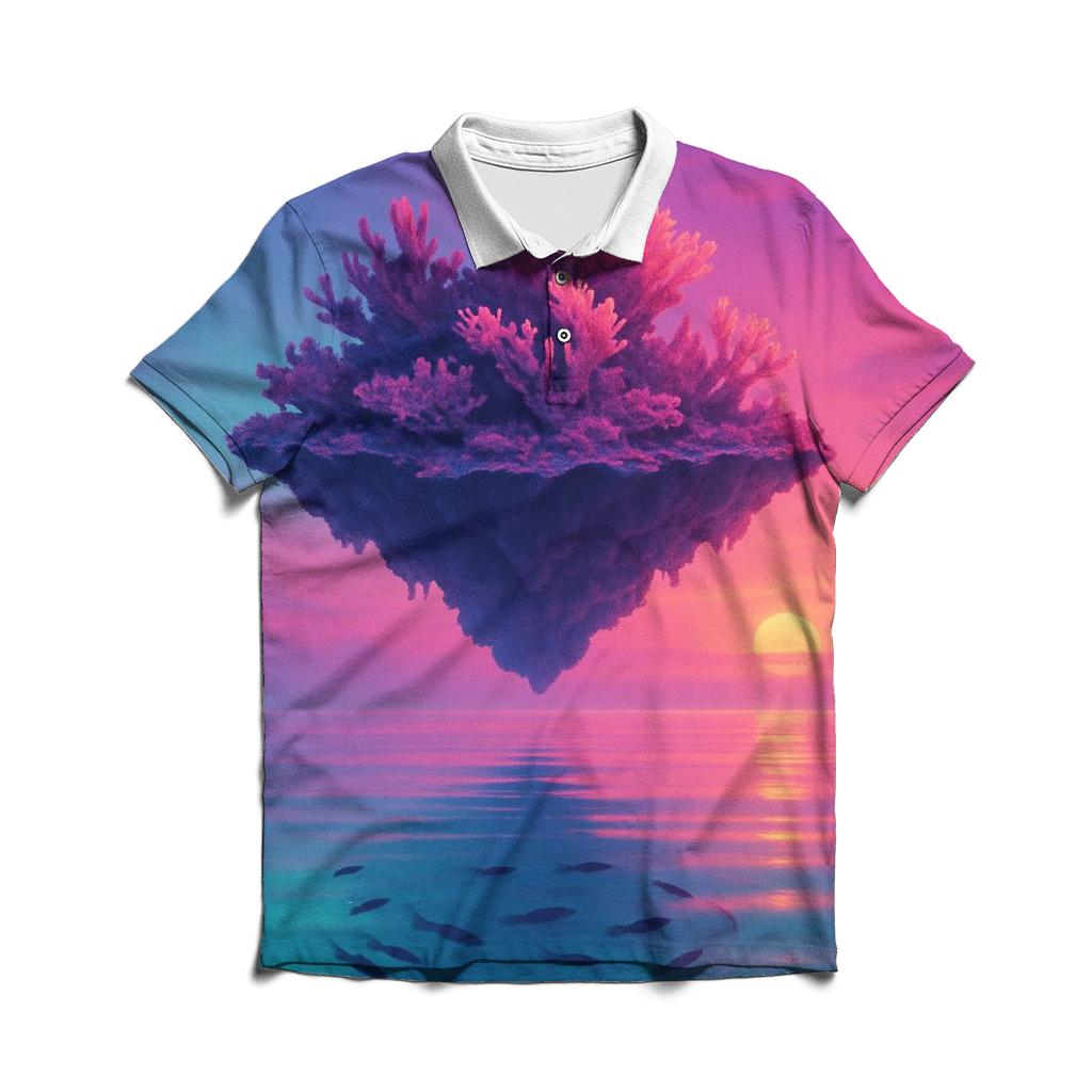 Aurora Reef Sunset Drift classic pique polos