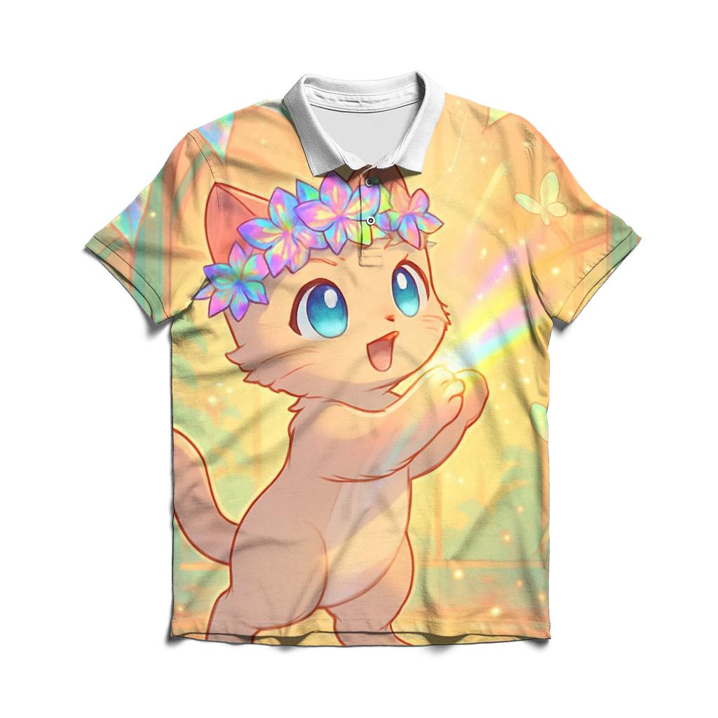 Garden Prism Crown Kitten custom polo shirts