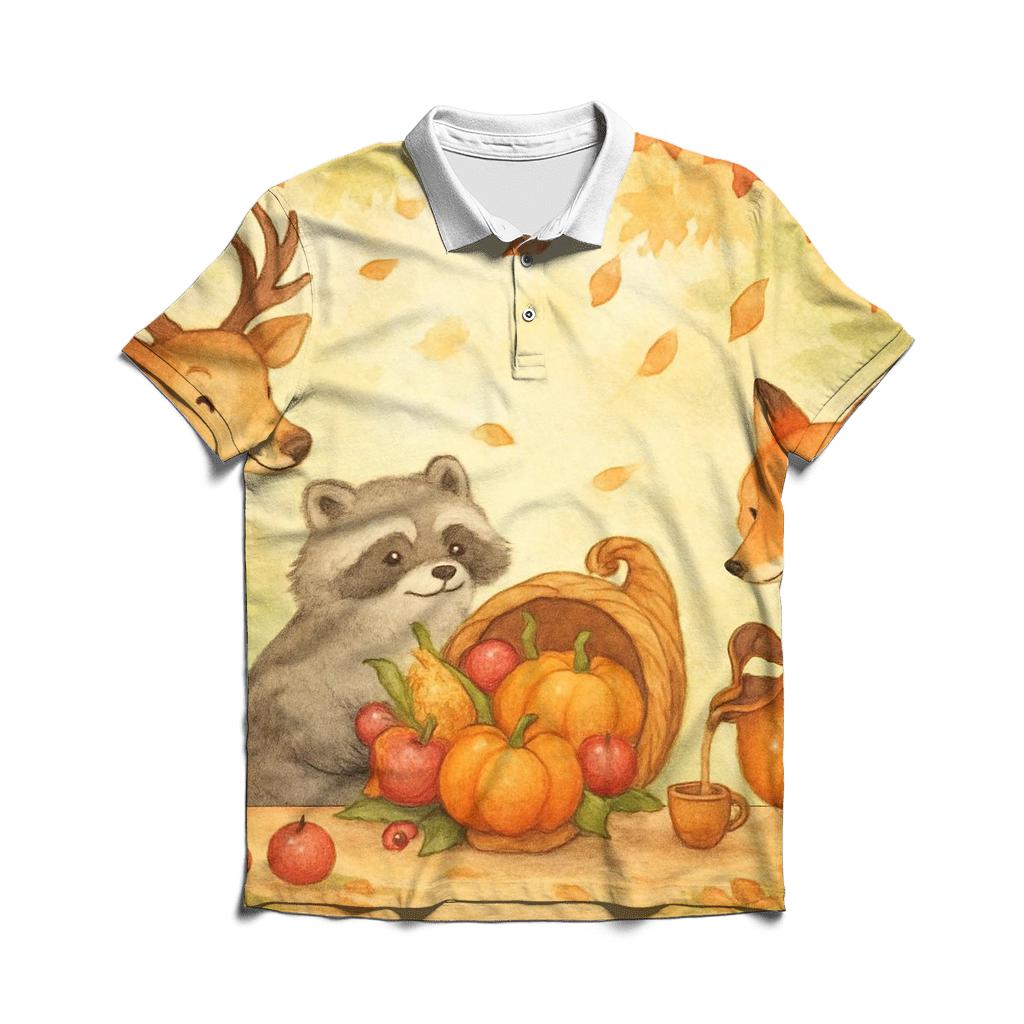 Woodland Banquet Under The Maple Arch designer slim fit polos