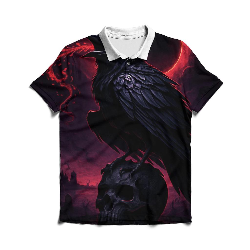 Raven Warden Of The Blood Eclipse casual sports polo shirts