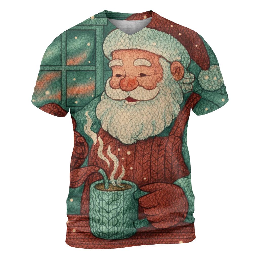 Aurora Cocoa Cabin Santa custom all-over print shirts