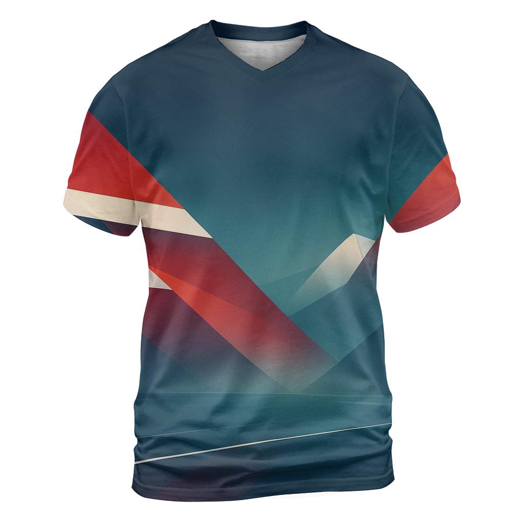 Aurora Fjord Flagscape Norway artistic all-over print tops