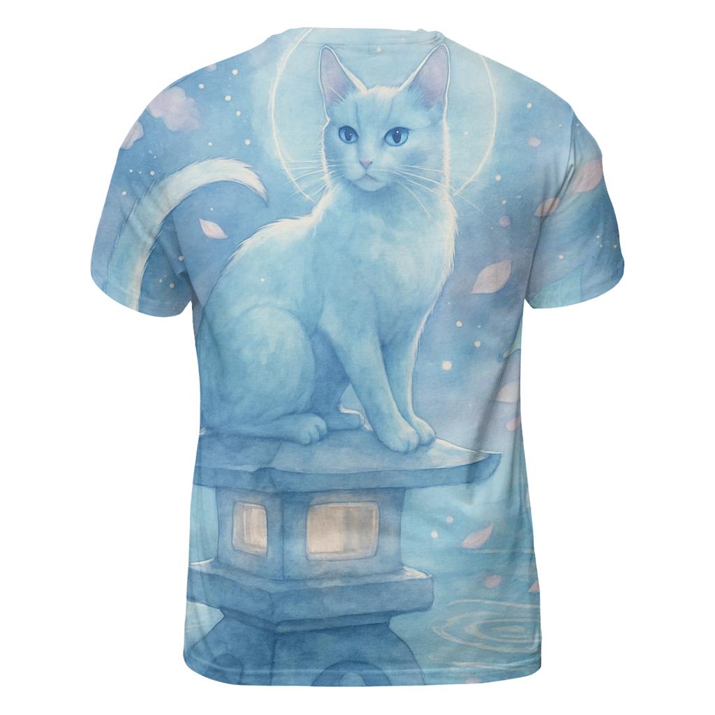 Moonlit Garden Guardian Cat custom all-over print shirts