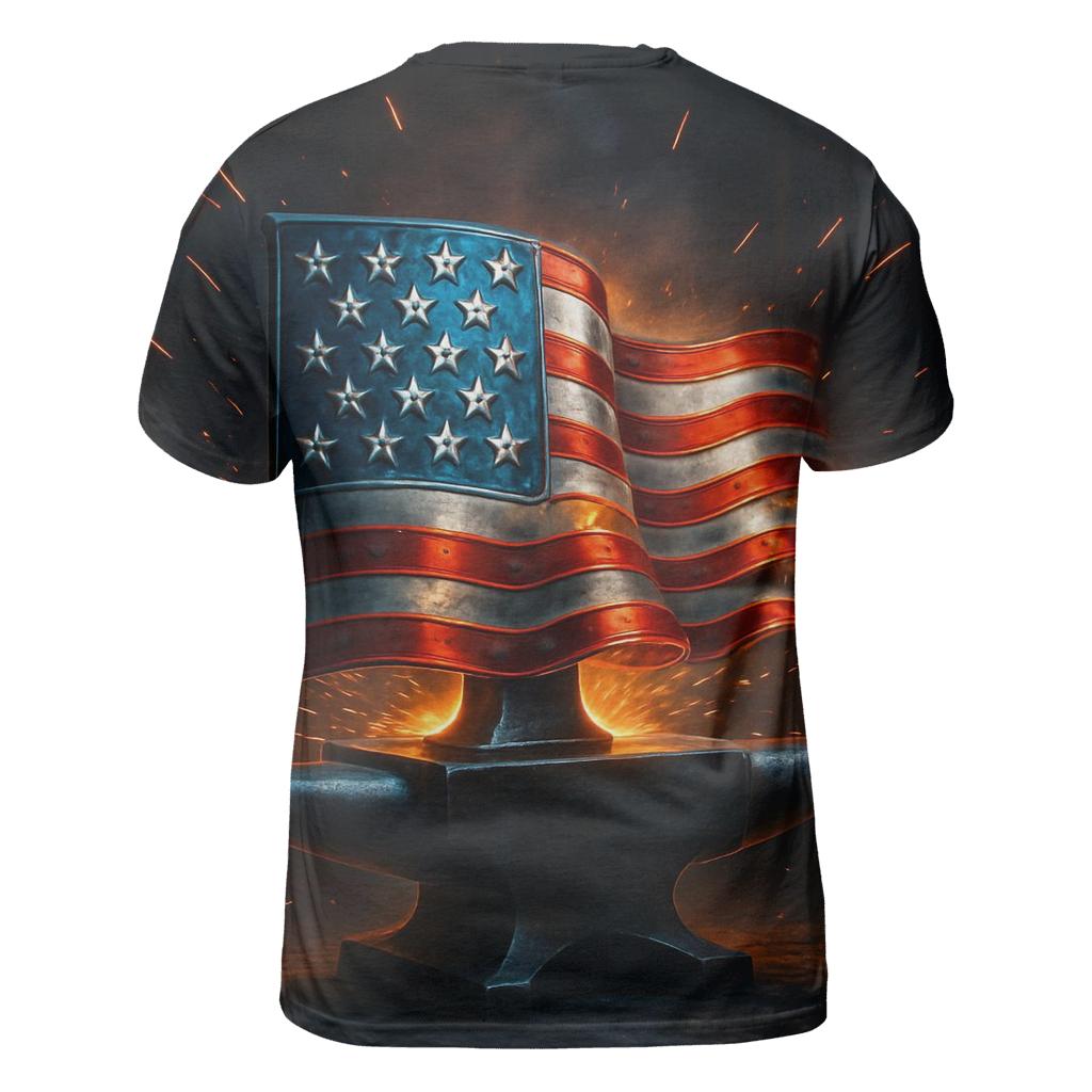 Forge Bright Banner vibrant all-over design tees