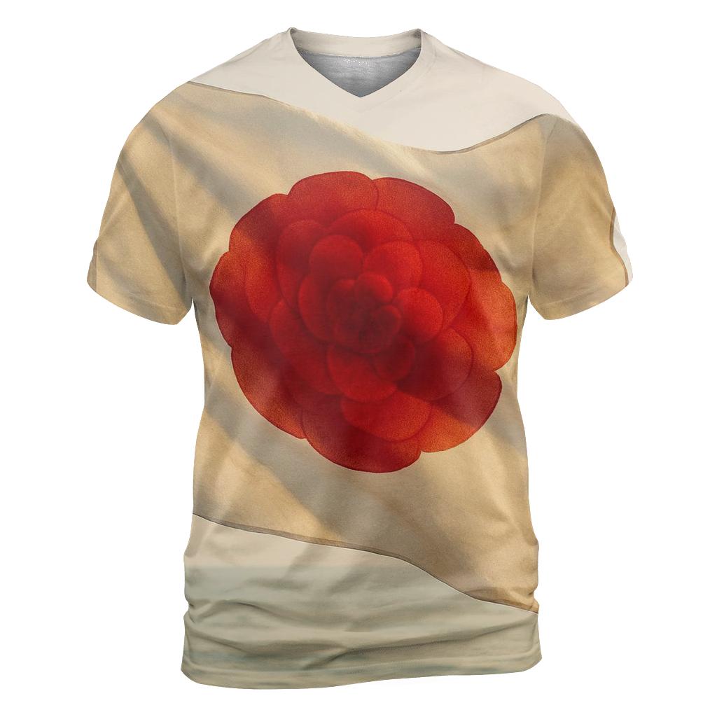 Rising Sun Fabric Bloom Japan statement graphic shirts