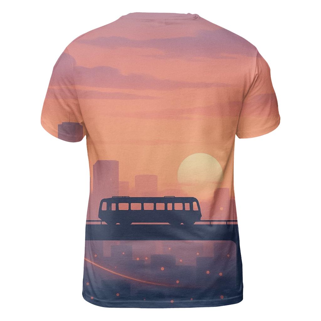 Skyline Afterglow Tramline unique graphic print tees