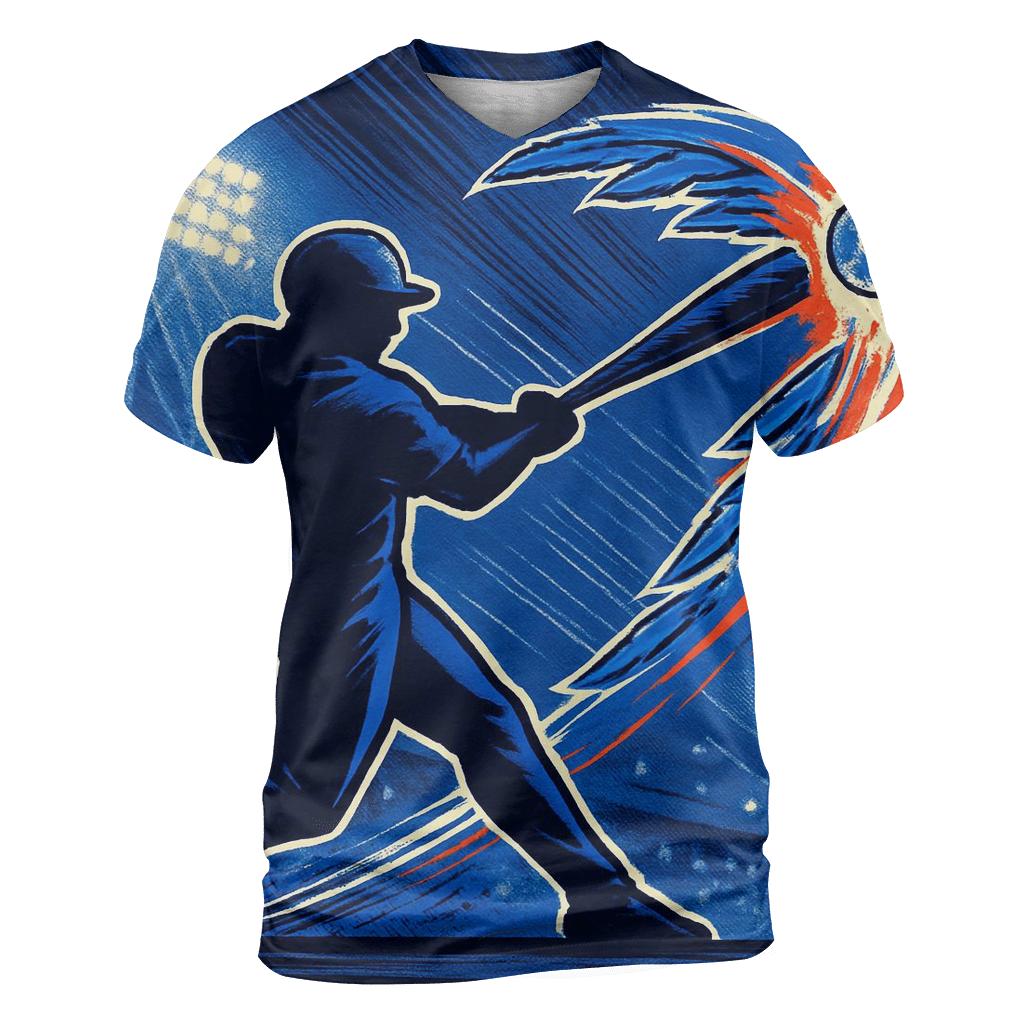 Blue Jays Meteor Swing Silhouette creative print fashion shirts