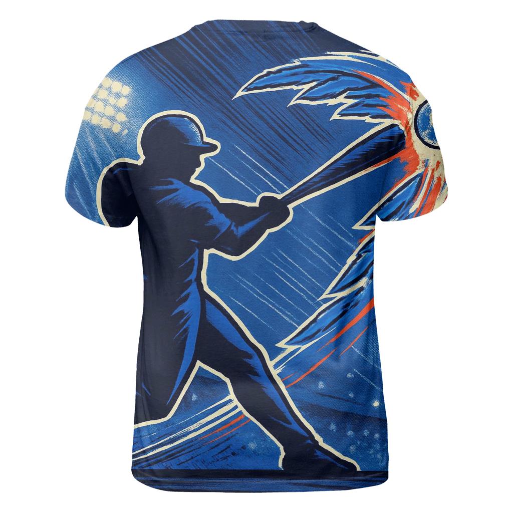 Blue Jays Meteor Swing Silhouette creative print fashion shirts