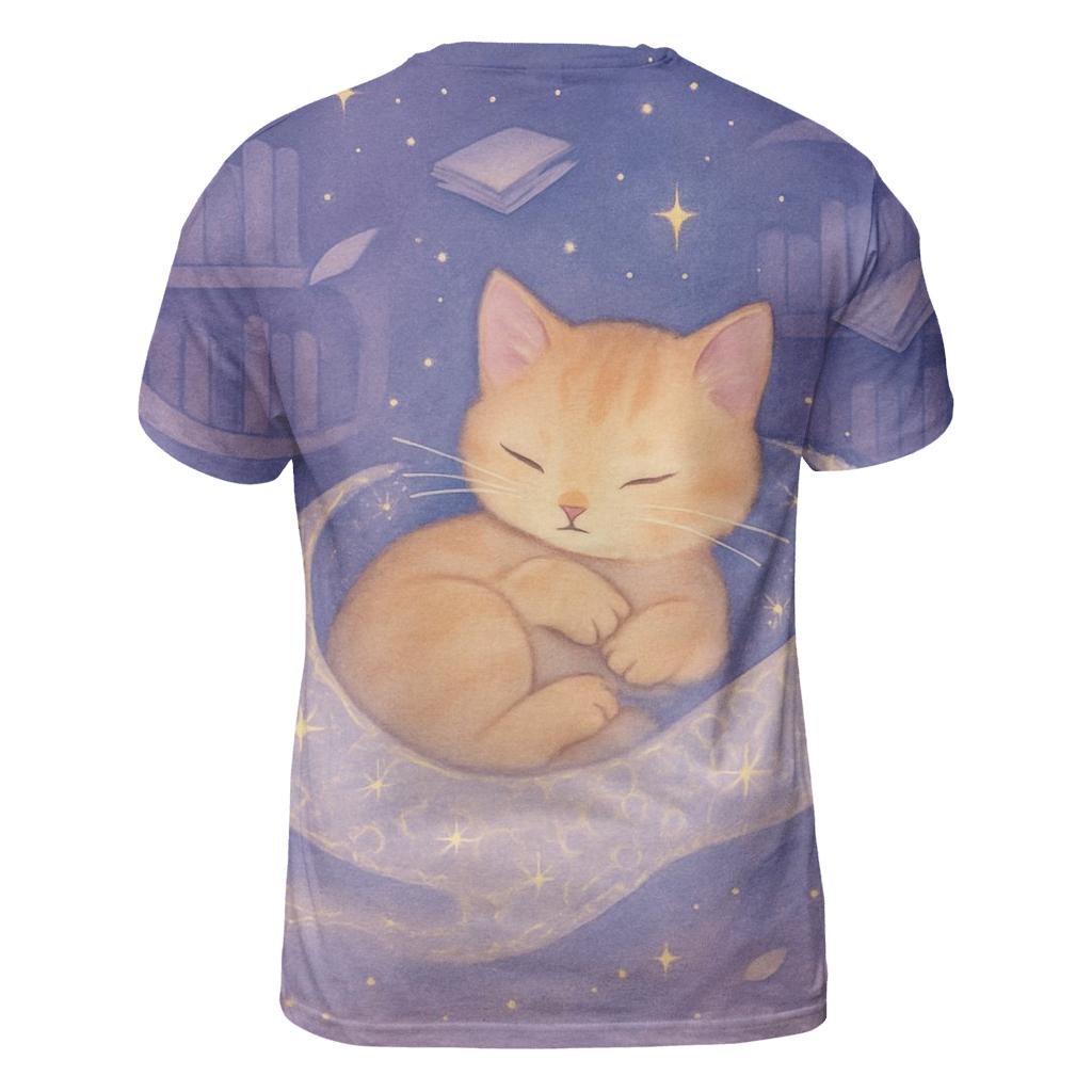 Starlace Library Cat Nap trendy printed shirt styles