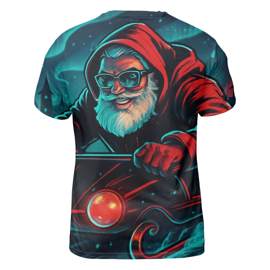 Neon Aurora Street Santa custom all-over print shirts